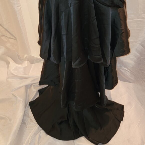 NWT Lulus Women's Size Small Black Tiered Ruffle Gown - Picture 5 of 6